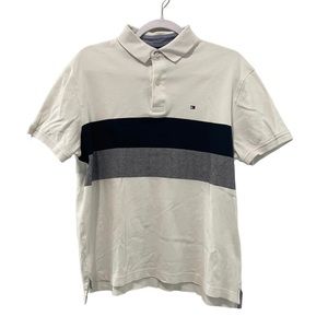 Tommy Hilfiger, Men, White Short Sleeve Polo, Medium